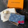 LOUIS VUITTON LV x TM Cerises Denim Pochette Cles Key Pouch
