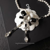 CHANEL 23K Bow Necklace Crystals & Pearls *New