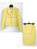 CHANEL 12C Yellow Tweed Jacket + Skirt Suit
