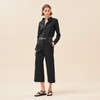 HERMES Stretch Cotton Twill Cropped Pants 38 Noir