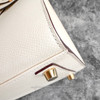 HERMES Birkin 25 Sellier Nata GHW U
