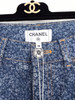CHANEL 21B CC Camellia Print Ankle Zip Jeans 38 *New