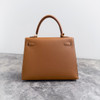 HERMES Kelly 25 Sellier Gold Epsom GHW