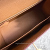 HERMES Kelly 25 Sellier Gold Epsom GHW