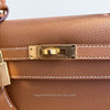 HERMES Kelly 25 Sellier Gold Epsom GHW