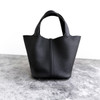 HERMES Picotin Lock 22 Noir Clemence GHW K  *New