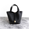 HERMES Picotin Lock 22 Noir Clemence GHW K  *New