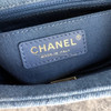 CHANEL Denim Pearl Crush Square Mini GHW *New