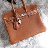 HERMES Birkin 25 Barenia Faubourg Fauve PHW G *New