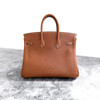 HERMES Birkin 25 Barenia Faubourg Fauve PHW G *New