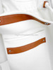HERMES Cashmere Coat Leather & Fringe Details 34 Blanc Casse