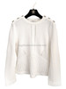 CHANEL 21C Cotton Pullover CC Buttons 36