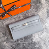 HERMES 2026 Kelly Classique To Go Gris Pantin Epsom PHW *New