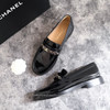 CHANEL Letter & CC Logo Patent Loafers 38 *New