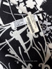HERMES 'Tyger Tyger' by Alice Shirley Cashmere Silk 140 Shawl Noir/ Blanc/ Gris *New