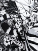 HERMES 'Tyger Tyger' Silk Twill 90 Scarf Noir/ Blanc/ Gris *New