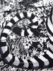 HERMES 'Tyger Tyger' Silk Twill 90 Scarf Noir/ Blanc/ Gris *New