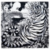 HERMES 'Tyger Tyger' Silk Twill 90 Scarf Noir/ Blanc/ Gris *New