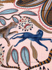 HERMES 'Savana Dance' Cashmere Silk 140 Shawl Rose Pale/ Bleu/ Marron *New