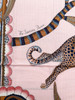 HERMES 'Savana Dance' Cashmere Silk 140 Shawl Rose Pale/ Bleu/ Marron *New