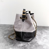 CHANEL Grey Suede 'Coco Base' Small Shopping Tote Bag