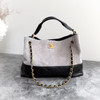 CHANEL Grey Suede 'Coco Base' Small Shopping Tote Bag