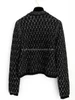 CHANEL 21K Runway Cardigan Black/ Silver 36