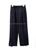 HERMES Virgin Wool Tailored Pants 38 Navy
