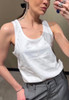 CHANEL 26P CC Logo Embroidered Tank Top M