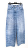 CHANEL 25P Pearl Print Wide Leg Jeans 36