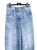 CHANEL 25P Pearl Print Wide Leg Jeans 36
