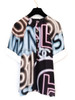 CHANEL 21S Runway Printed Silk Top