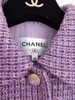 CHANEL 24C Sequined Purple Tweed Vest Jacket 34