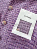 CHANEL 24C Sequined Purple Tweed Vest Jacket 34