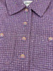 CHANEL 24C Sequined Purple Tweed Vest Jacket 34
