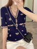 CHANEL 21C Logo Knit Top 36