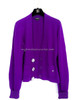 CHANEL 22A Cashmere Cardigan Jewel Buttons Purple 38