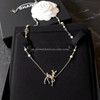 CHANEL VVIP Exclusive 26C Deer Necklace Pearls Crystals *New