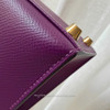 HERMES Kelly 25 Sellier Anemone Epsom GHW