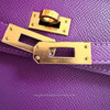 HERMES Kelly 25 Sellier Anemone Epsom GHW