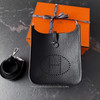 HERMES Mini Evelyne Noir Clemence PHW B