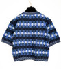 CHANEL 19P CC Short Sleeve Cropped Cardigan 36 Dk Blue
