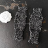 CHANEL 23A CC Logo Sequined Fingerless Gloves *New
