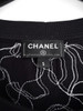 CHANEL 25C Embroidered CC Logo T-Shirt Top S *New