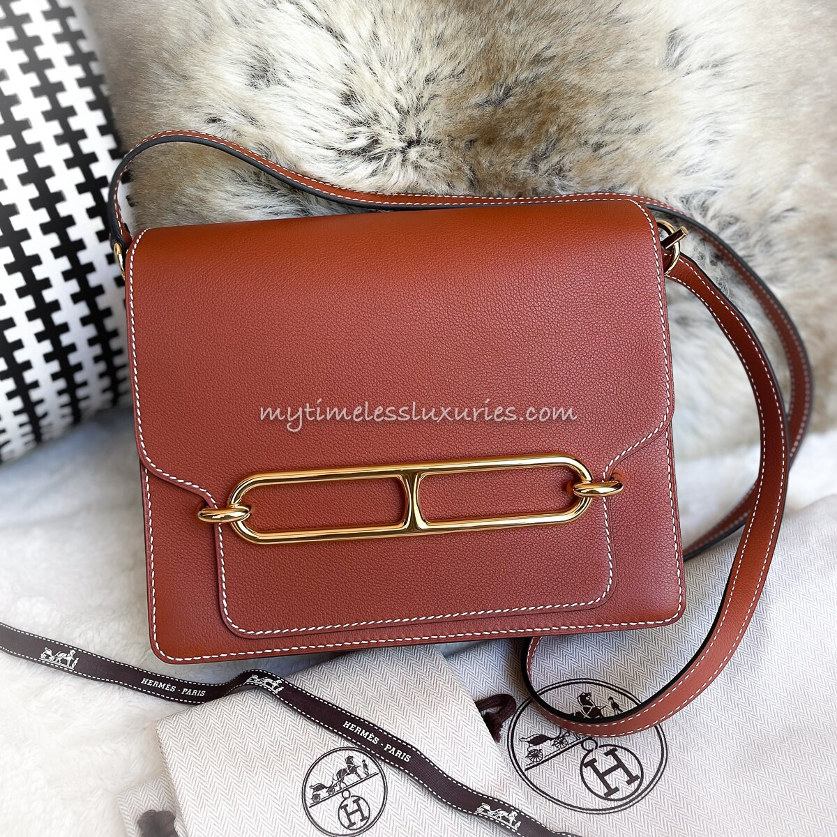 HERMES Roulis 23 Cuivre Evercolor Gold Hardware