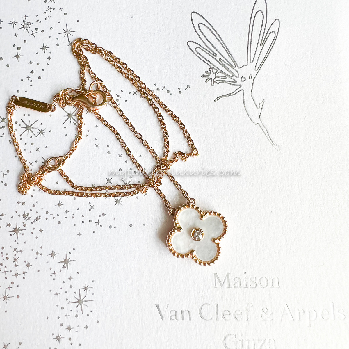 VAN CLEEF & ARPELS Limited Ed. Holiday Pendant White MOP RG
