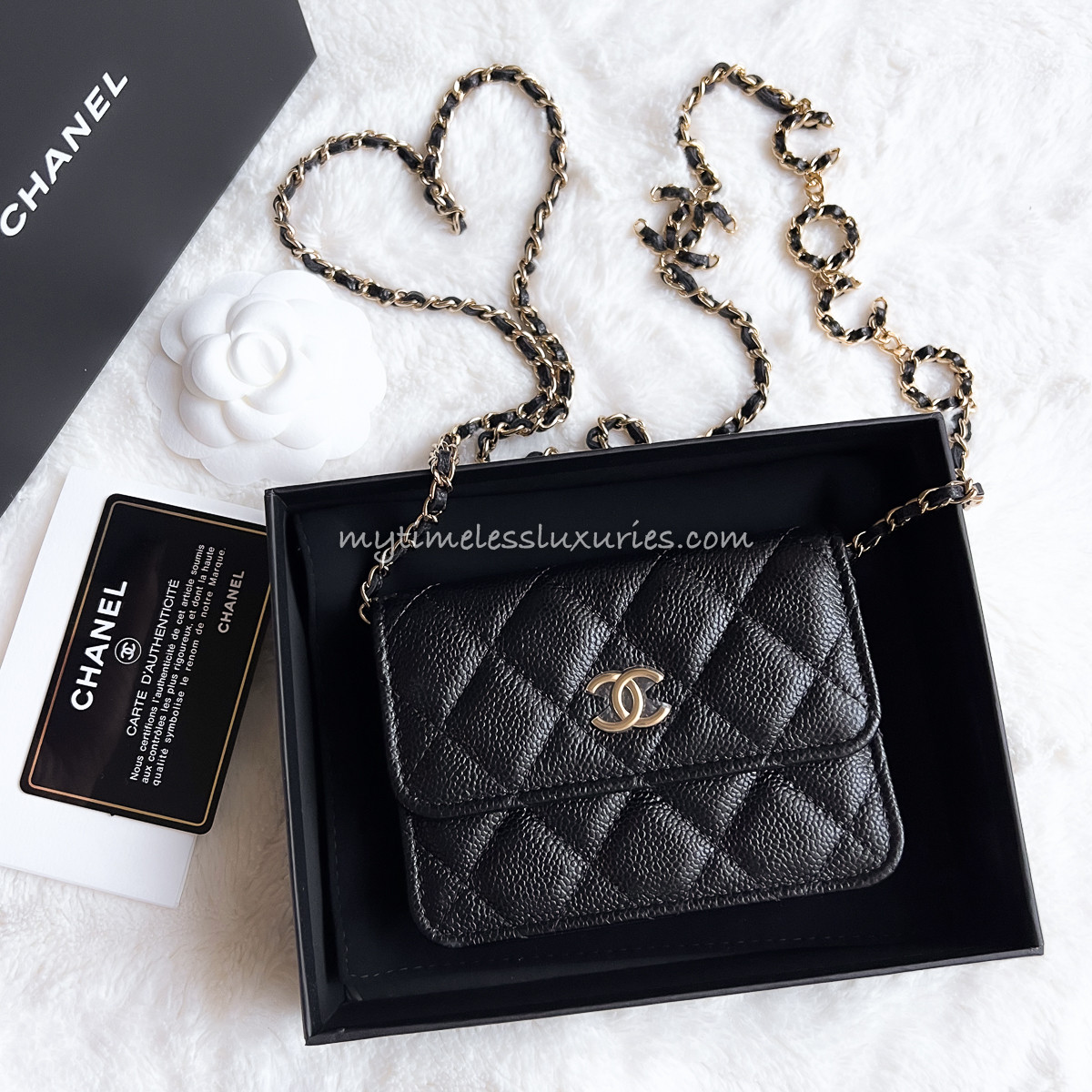 CHANEL 21B Clutch with Coco Chain *New