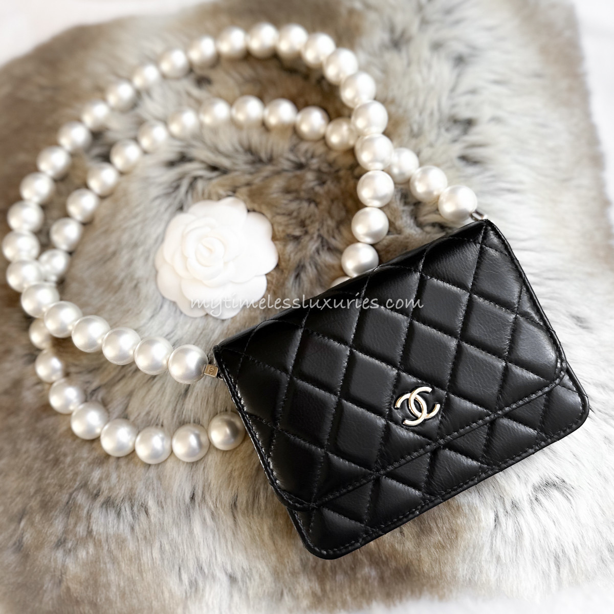 CHANEL Mini WOC Wallet on Chain Pearl Strap