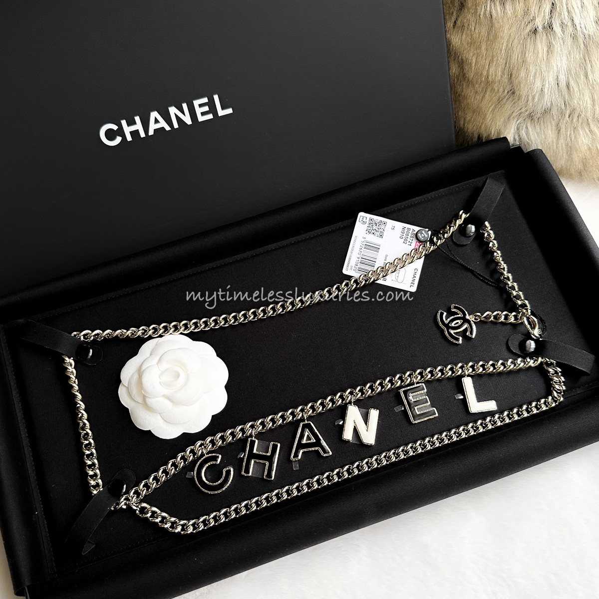 CHANEL 22A Chain Belt Letter Logo Charms 75 *New - Timeless Luxuries