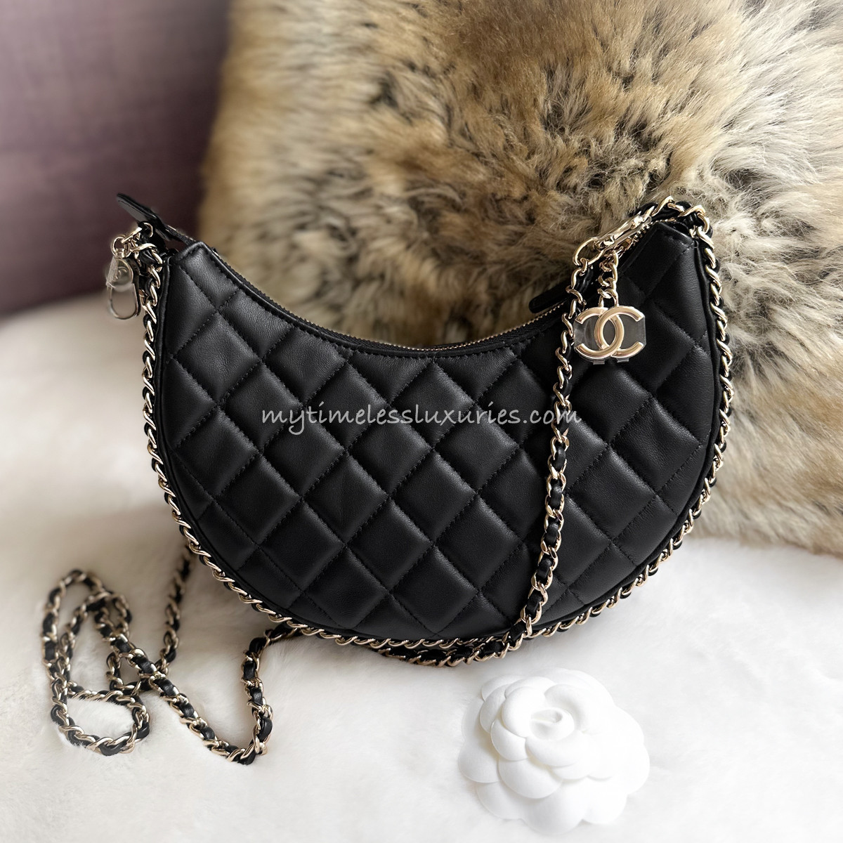 CHANEL 23P Chain Around Crescent Hobo *New - Timeless Luxuries